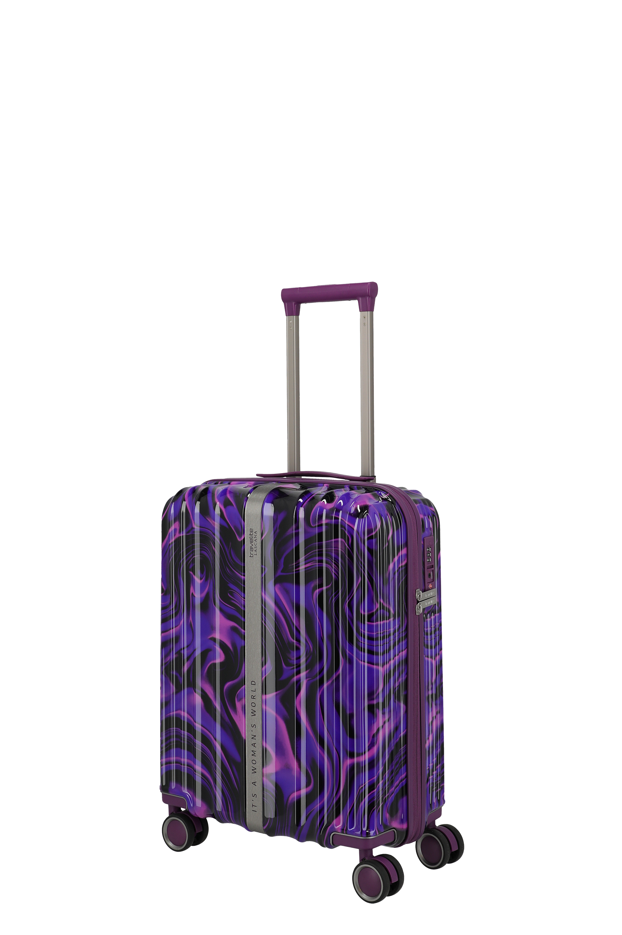 LASCANA Edition hard suitcase size S (55 cm) in purple